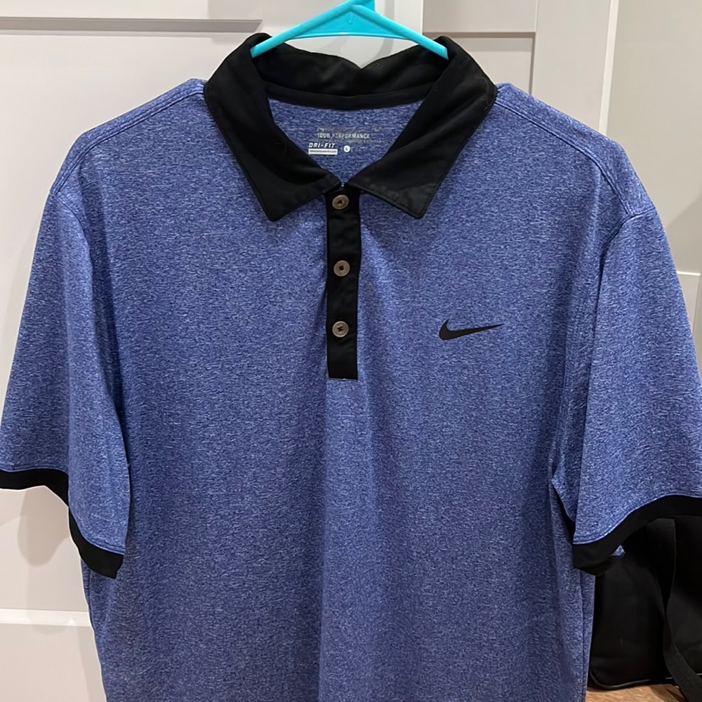 Nike Mens Purple Polo Sz L